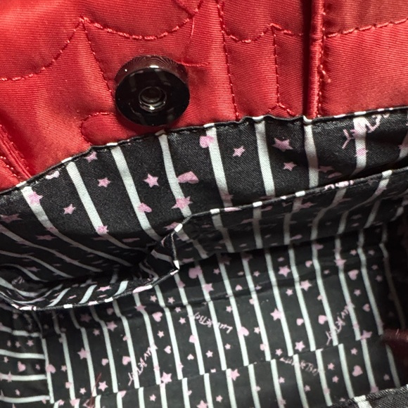 NEW Betsey Johnson Red Quilted Shoulder Bag with Teddy Charm - Picture 16 of 16